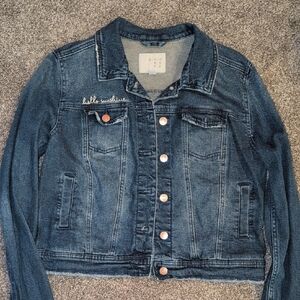 Denim Jacket with Embroidered Detail